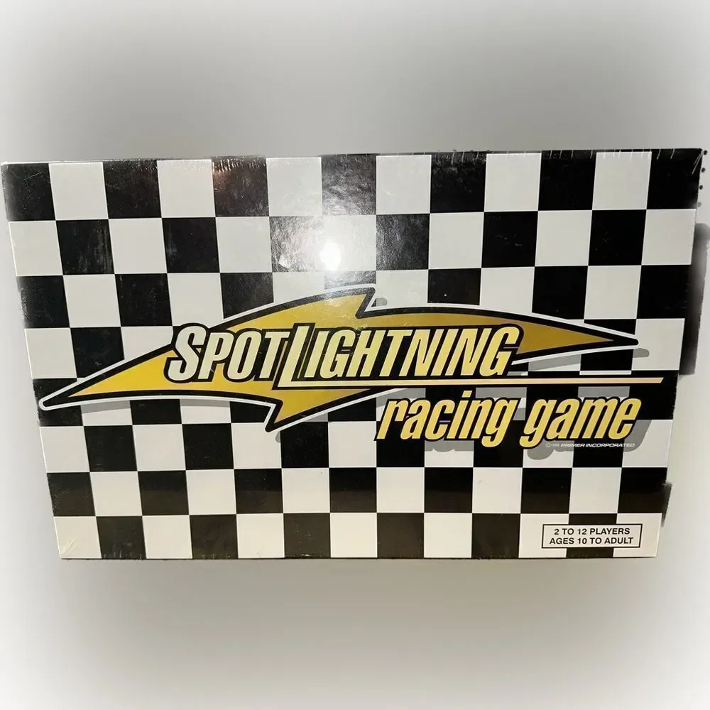 1998‎ NIB Spot Lightning Racing Game Board Game Changing Lanes & Laps NEW Sealed